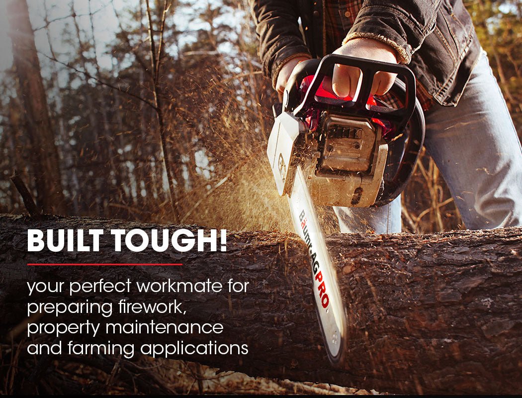Baumr-AG 45CC Petrol Chainsaw Commercial 18 Bar Chain Saw E-Start Pruning - SportZone.co.nz