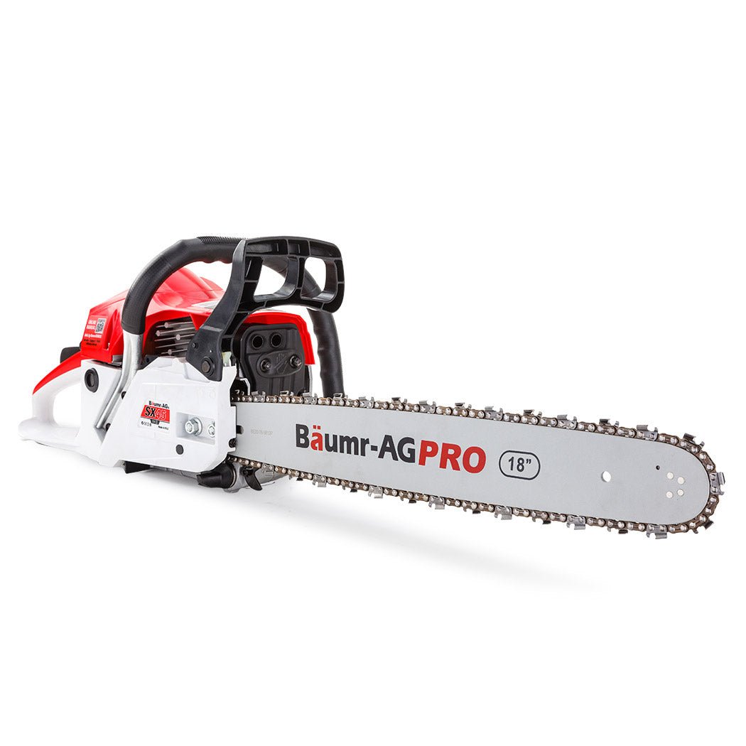 Baumr-AG 45CC Petrol Chainsaw Commercial 18 Bar Chain Saw E-Start Pruning - SportZone.co.nz