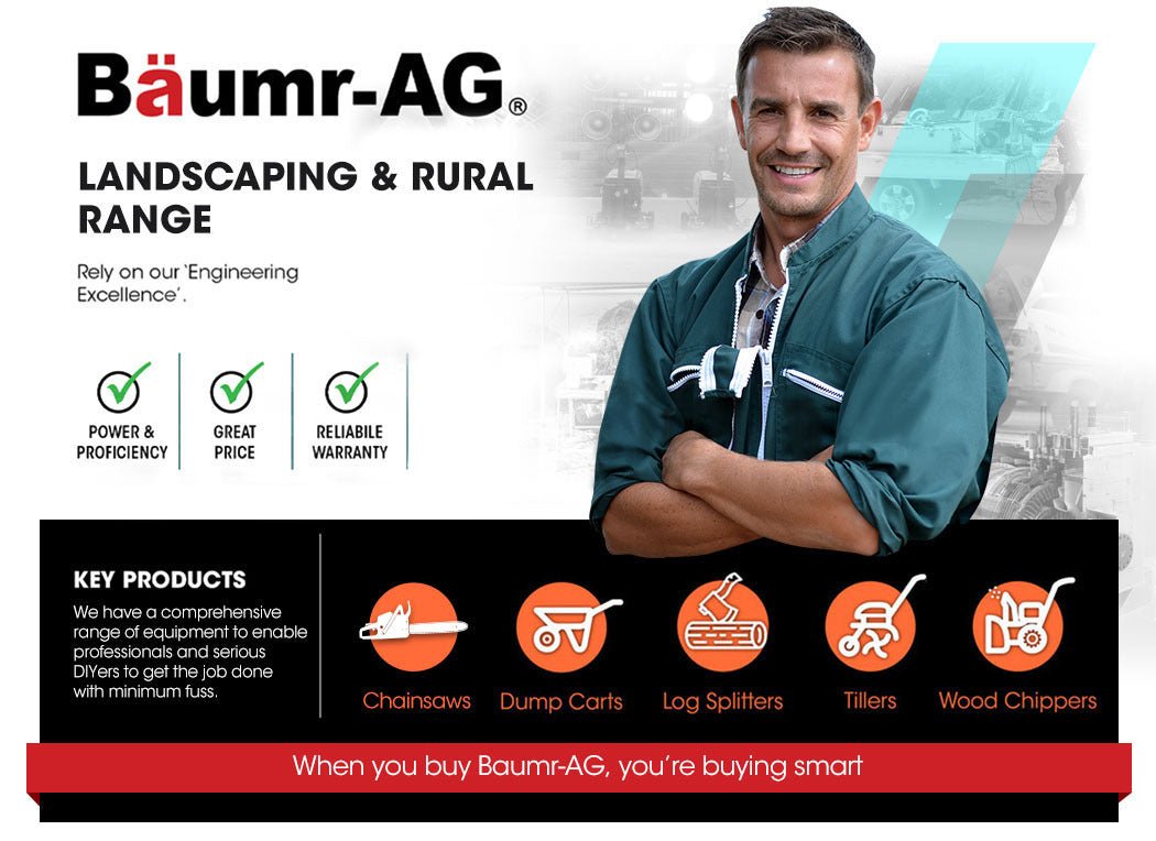 Baumr-AG 52CC Petrol Commercial Chainsaw 20 Bar E-Start Chain Saw - SportZone.co.nz