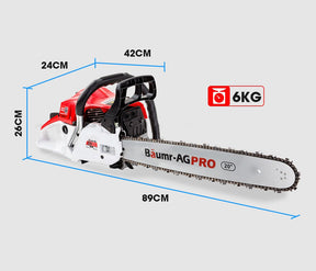 Baumr-AG 52CC Petrol Commercial Chainsaw 20 Bar E-Start Chain Saw - SportZone.co.nz