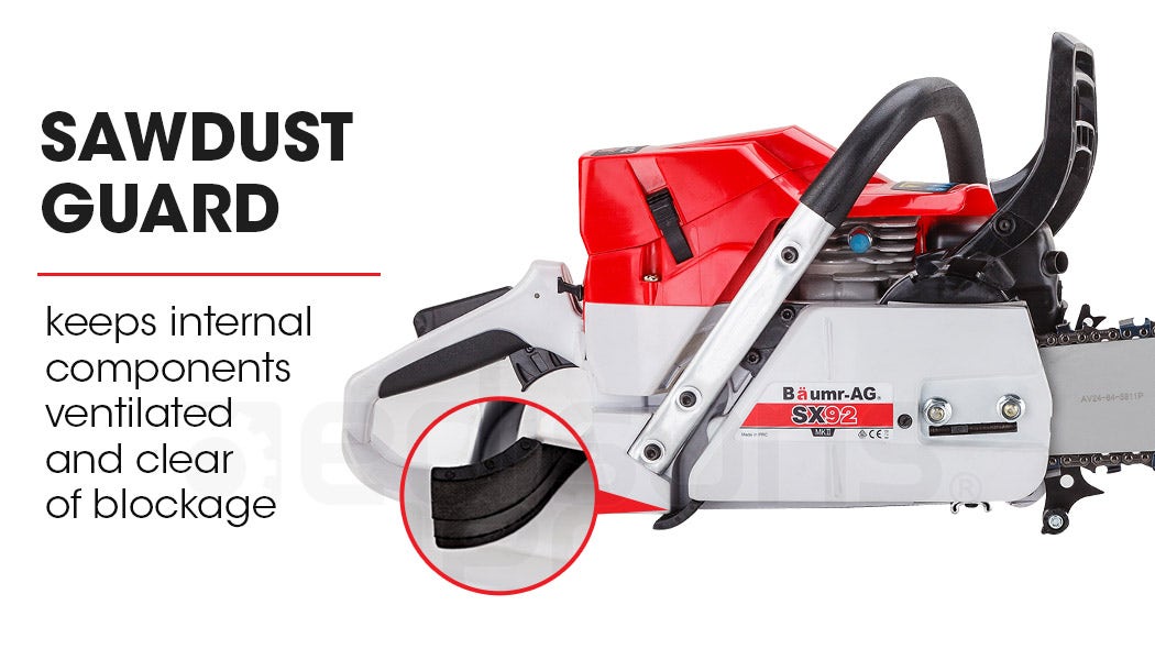 BAUMR-AG 72cc Petrol Chainsaw 24" Bar E-Start Top Handle Saw - SportZone.co.nz