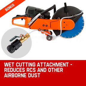 Baumr-AG 75cc Concrete Cut Off Demolition Saw Wet Demo Road Cutter Brick - SportZone.co.nz