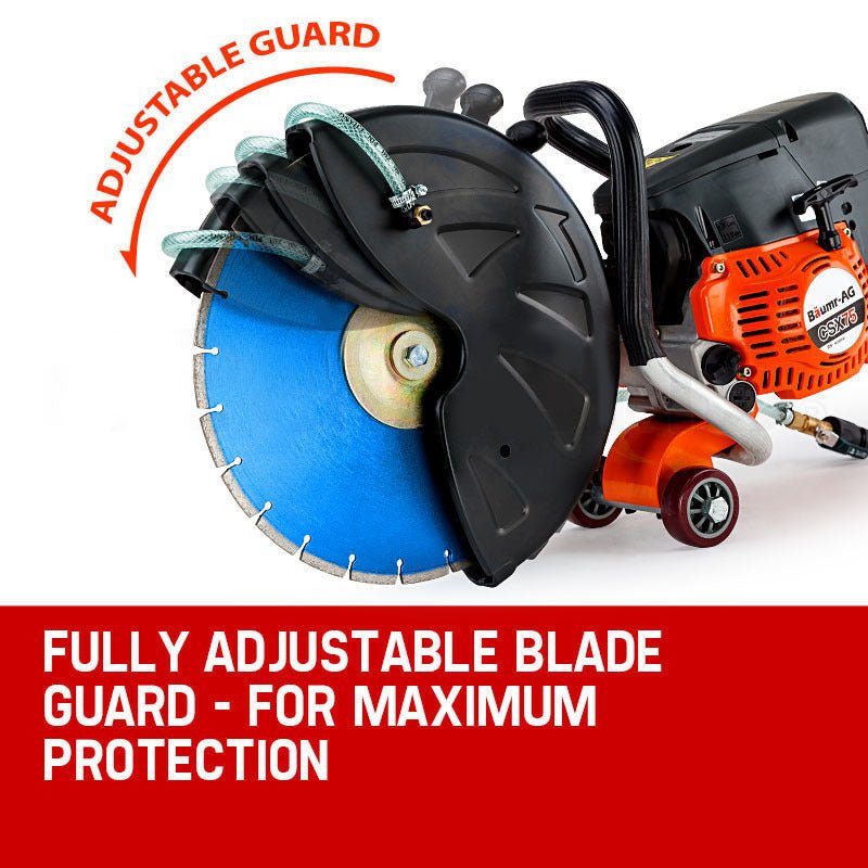 Baumr-AG 75cc Concrete Cut Off Demolition Saw Wet Demo Road Cutter Brick - SportZone.co.nz