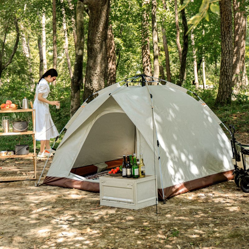 Beige Single Layer Pop - Up Tent – Lightweight - SportZone.co.nz