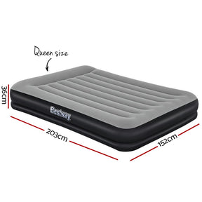 Bestway Air Bed Beds Mattress Premium Inflatable Built - in Pump Queen Size - SportZone.co.nz