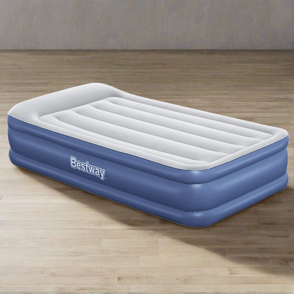 Bestway Air Mattress Inflatable Bed 46cm Airbed Single Blue - SportZone.co.nz