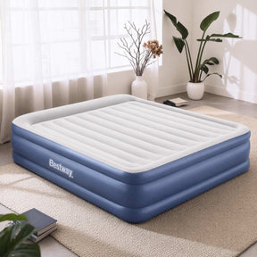 Bestway Air Mattress King Inflatable Bed 56cm Airbed Blue - SportZone.co.nz