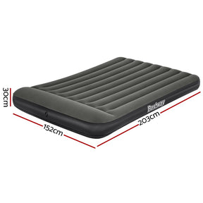 Bestway Air Mattress Queen Inflatable Bed 30cm Airbed Grey - SportZone.co.nz