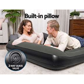 Bestway Air Mattress Queen Inflatable Bed 30cm Airbed Grey - SportZone.co.nz