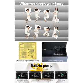 Bestway Air Mattress Queen Inflatable Bed 46cm Airbed Blue - SportZone.co.nz
