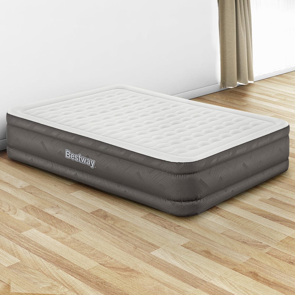 Bestway Air Mattress Queen Inflatable Bed 46cm Airbed Grey - SportZone.co.nz
