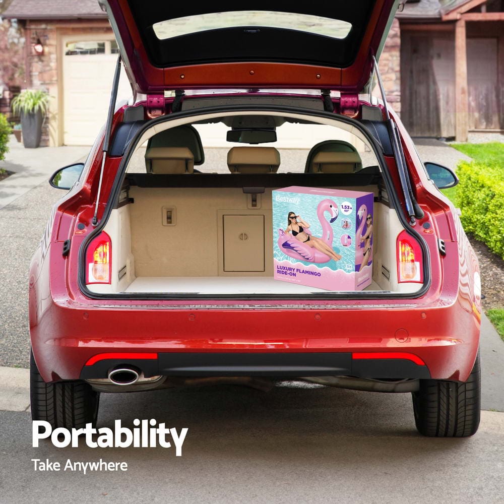 Bestway Flamingo Rider Ride On Float Floating Seat Pool Lounger 1.43Mx1.53M - SportZone.co.nz