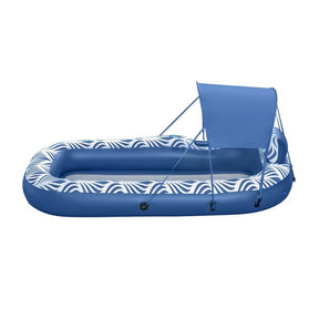 Bestway Inflatable Floating Float Lounger with Sunshade Canopy 1.98Mx1.12M Blue - SportZone.co.nz