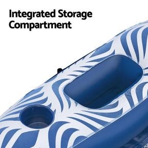 Bestway Inflatable Floating Float Lounger with Sunshade Canopy 1.98Mx1.12M Blue - SportZone.co.nz