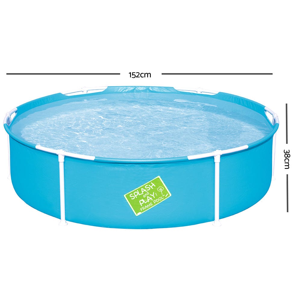 Bestway Kids Pool 152x38cm Round Steel Frame Swimming Pools Above Ground 580L - SportZone.co.nz