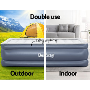 Bestway Mattress Air Bed Single Size 51CM Inflatable Camping Beds Home Outdoor - SportZone.co.nz