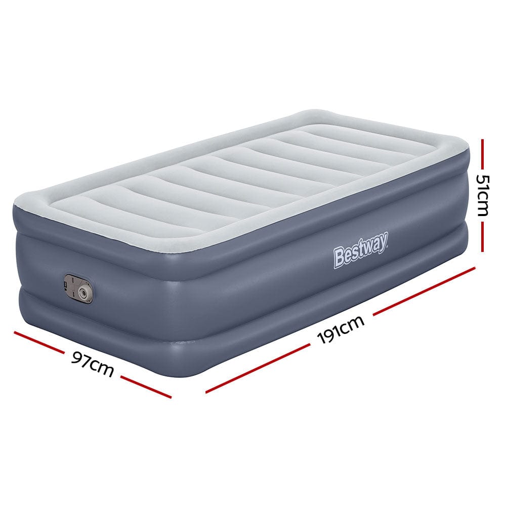 Bestway Mattress Air Bed Single Size 51CM Inflatable Camping Beds Home Outdoor - SportZone.co.nz