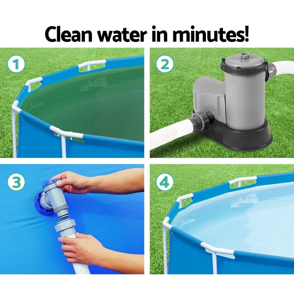 Bestway Pool Pump Cartridge Filter 1500GPH 5678L/H Flowclear™ Filters Cleaner - SportZone.co.nz