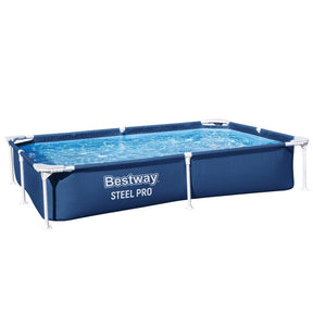 Bestway Swimming Pool 221x150x43cm Steel Frame Above Ground Pools 1200L - SportZone.co.nz