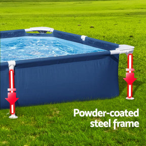 Bestway Swimming Pool 221x150x43cm Steel Frame Above Ground Pools 1200L - SportZone.co.nz