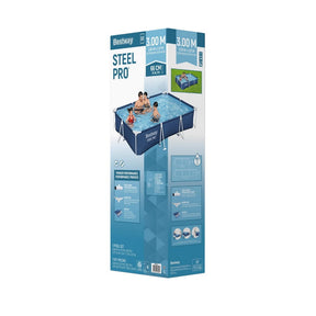 Bestway Swimming Pool 300x201x66cm Steel Frame Above Ground Pools w/ Filter Pump 3300L - SportZone.co.nz