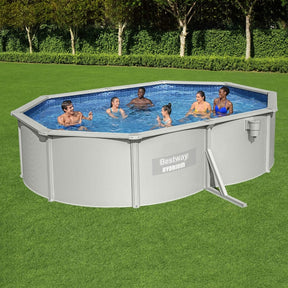 Bestway Swimming Pool 500x366x122cm Steel Frame Above Ground Pools Filter Pump Ladder 16296L - SportZone.co.nz