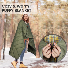 Black Compact Lightweight Quilted Blanket - SportZone.co.nz