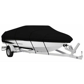 Black Heavy Duty Waterproof V-Hull Boat Cover 11-13FT Marine Grade Outdoor UV Protection for Australian Storage and Mooring - SportZone.co.nz