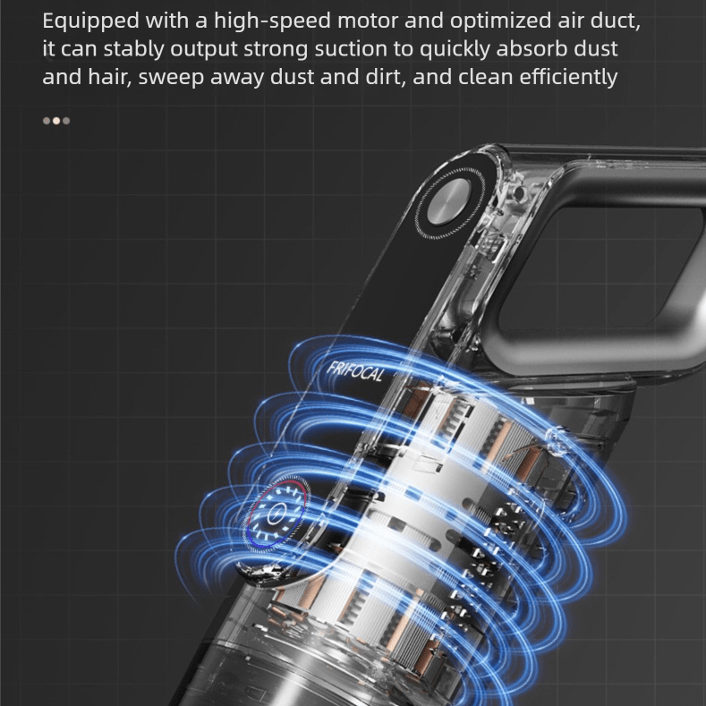 Black Wireless Stick Vacuum Cleaner with 14000Pa Suction, HEPA Filter & 350ml Water Tank for Wet Dry Cleaning, Ideal for Home Use - SportZone.co.nz