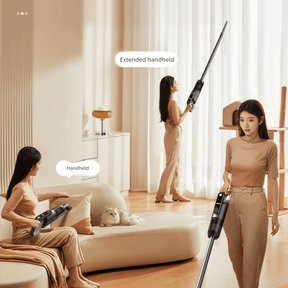 Black Wireless Stick Vacuum Cleaner with 14000Pa Suction, HEPA Filter & 350ml Water Tank for Wet Dry Cleaning, Ideal for Home Use - SportZone.co.nz