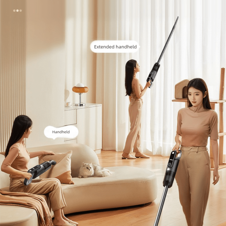 Black Wireless Stick Vacuum Cleaner with 14000Pa Suction, HEPA Filter & 350ml Water Tank for Wet Dry Cleaning, Ideal for Home Use - SportZone.co.nz