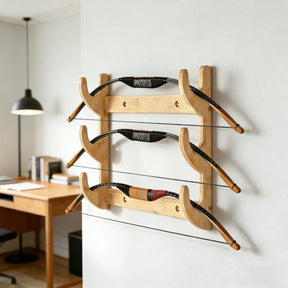 Bow Rack, Wall Mount Sword Holder, Wooden Wall Mount Bow Hanger Heavy Duty Archery Bows Wall Holder for Compound & Recurve Bows, Only Rack, 1 Pcs, 15.35x11.81x1.57 15.35" x 11.81" x 1.57" Beige - SportZone.co.nz
