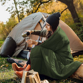 Camping Quilt Blanket NZ | Lightweight Outdoor Sleeping Blanket - Grey - SportZone.co.nz