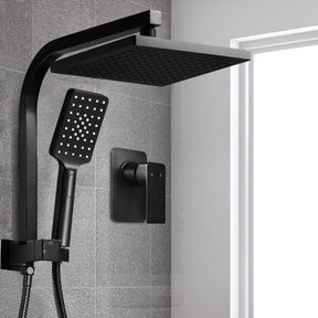 Cefito 8'' Rain Shower Head Set Handheld Square High Pressure Mixer Tap Black - SportZone.co.nz