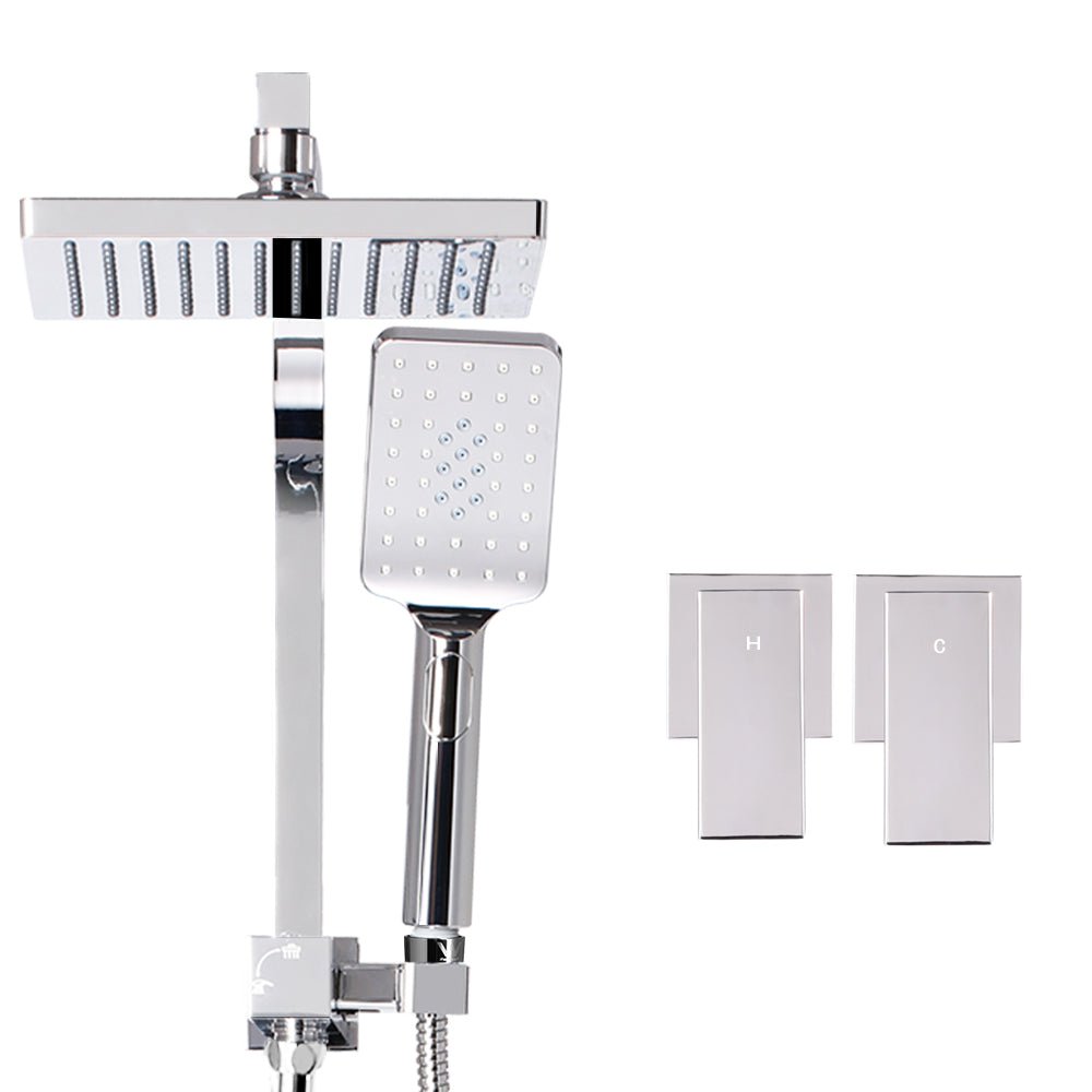 Cefito 8'' Rain Shower Head Set Handheld Square High Pressure wins Tap Chrome - SportZone.co.nz
