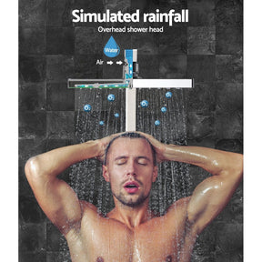 Cefito 8'' Rain Shower Head Wall Arm Square High Pressure Chrome - SportZone.co.nz
