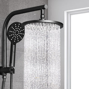 Cefito 9'' Rain Shower Head Set Handheld Round High Pressure Black - SportZone.co.nz