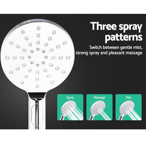 Cefito 9'' Rain Shower Head Set Handheld Round High Pressure Black - SportZone.co.nz