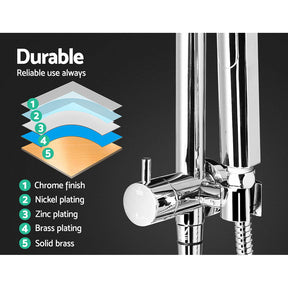 Cefito 9'' Rain Shower Head Set Handheld Round High Pressure Chrome - SportZone.co.nz