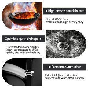 Cefito Bathroom Basin Ceramic Vanity Sink Hand Wash Bowl 41x34cm - SportZone.co.nz