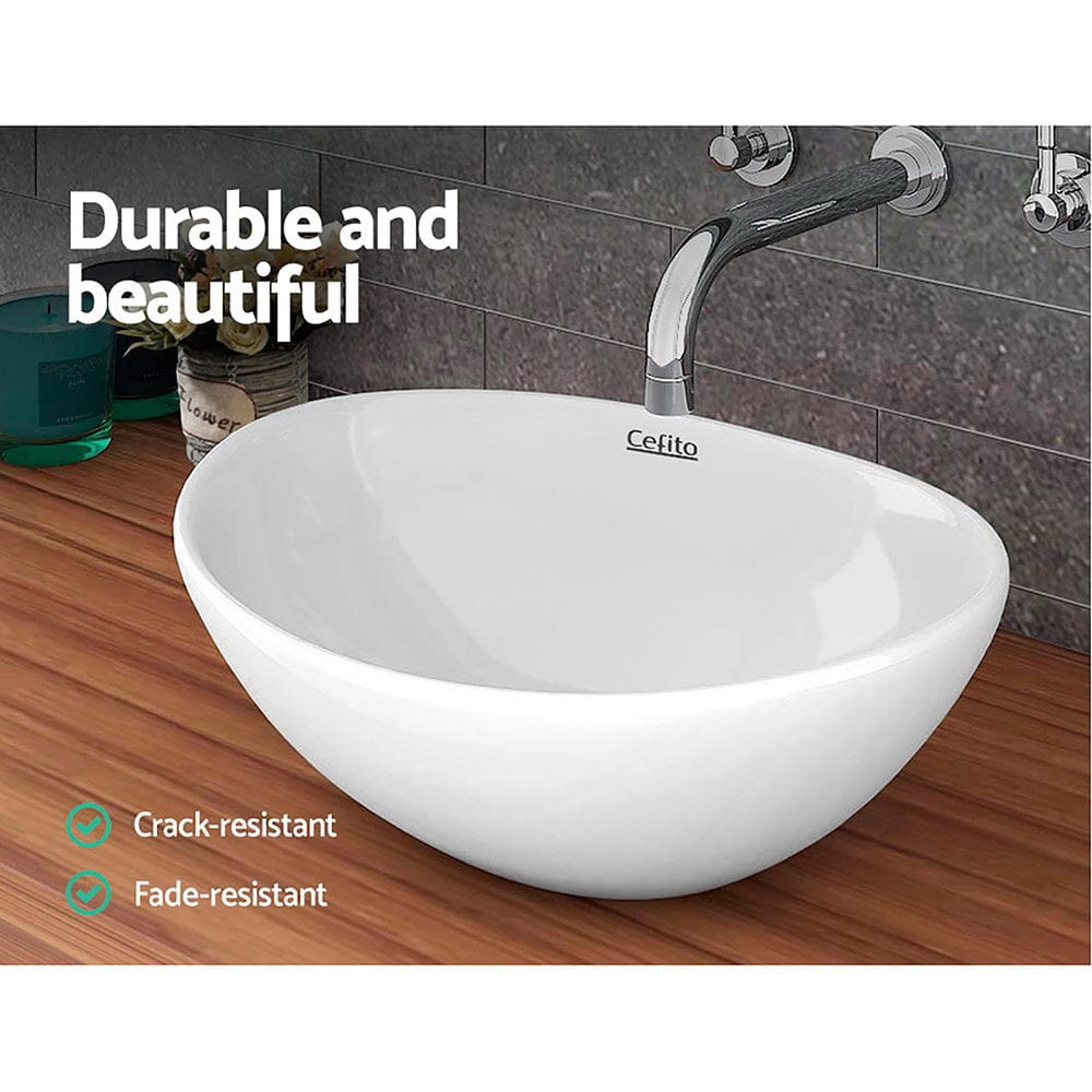 Cefito Bathroom Basin Ceramic Vanity Sink Hand Wash Bowl 41x34cm - SportZone.co.nz