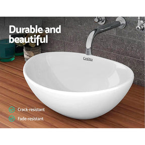 Cefito Bathroom Basin Ceramic Vanity Sink Hand Wash Bowl 41x34cm - SportZone.co.nz