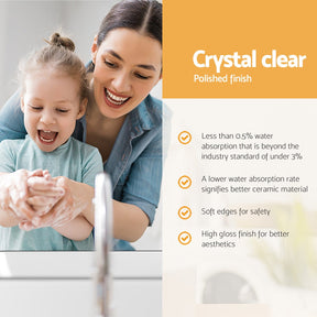 Cefito Bathroom Basin Ceramic Vanity Sink Hand Wash Bowl Above Counter 48x37cm - SportZone.co.nz