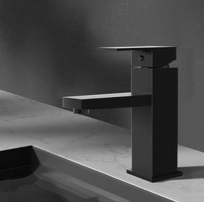 Cefito Bathroom Basin Mixer Tap Square Faucet Vanity Laundry Black - SportZone.co.nz