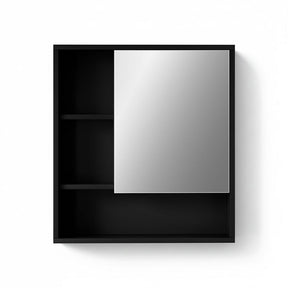 Cefito Bathroom Mirror Cabinet Mirrored Medicine Adjustable Shelf Wall Mounted 560mm Black - SportZone.co.nz