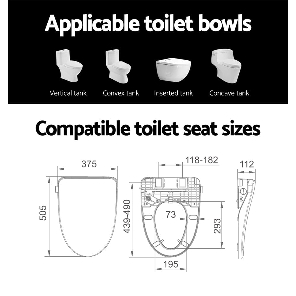 Cefito Bidet Electric Toilet Seat Cover Remote Control - SportZone.co.nz