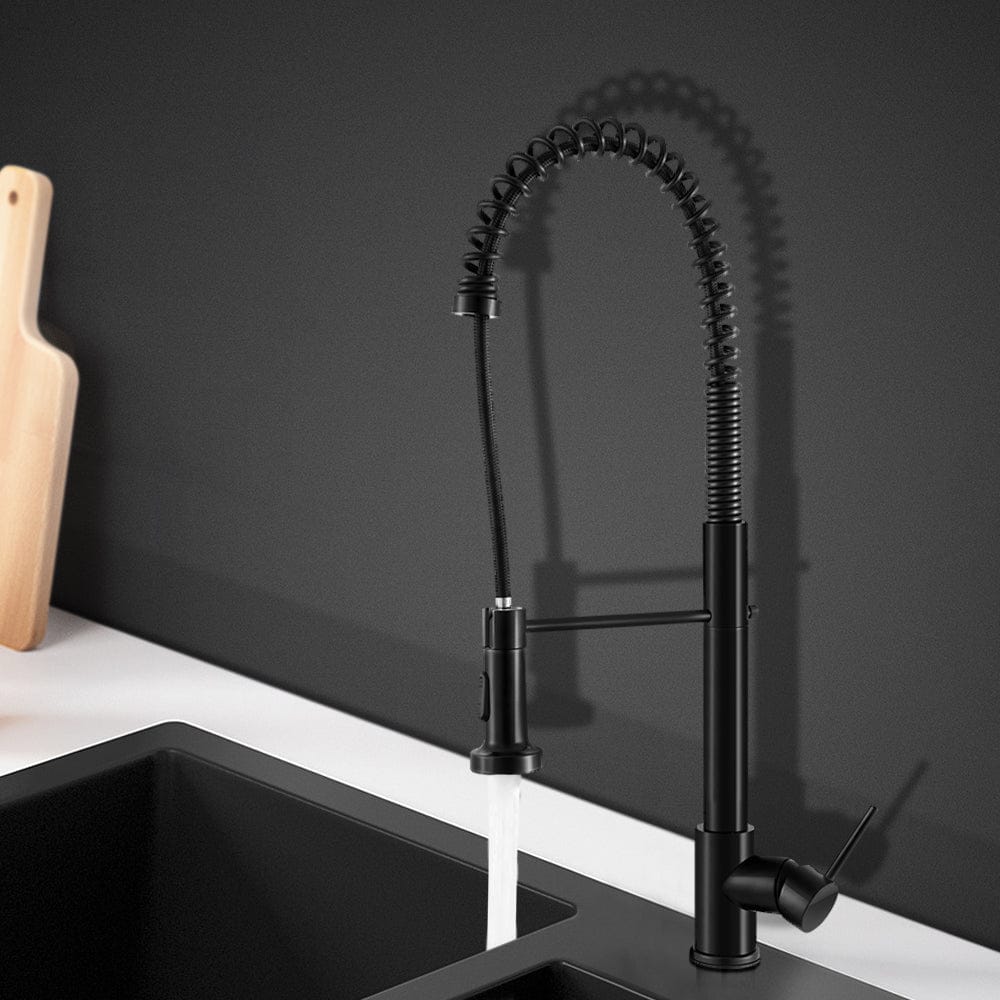 Cefito Kitchen Mixer Tap Pull Down 2 Modes Sink Faucet Basin Laundry Black - SportZone.co.nz