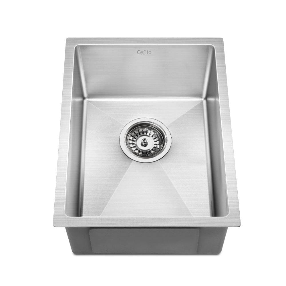 Cefito Kitchen Sink 44X34CM Stainless Steel Nano Basin Single Bowl Silver - SportZone.co.nz