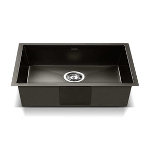 Cefito Kitchen Sink 45X30CM Stainless Steel Basin Single Bowl Black - SportZone.co.nz