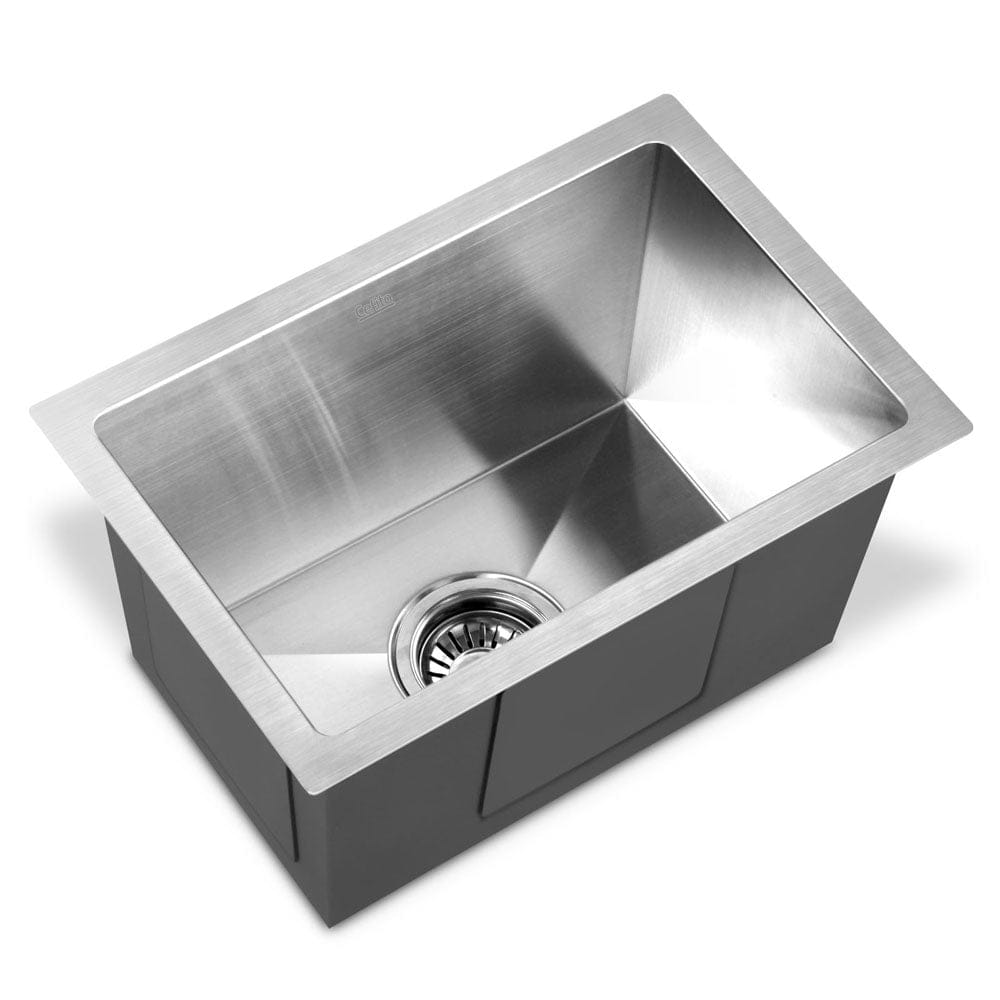 Cefito Kitchen Sink 45X30CM Stainless Steel Basin Single Bowl Silver - SportZone.co.nz